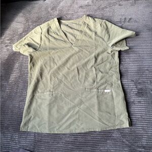 Women’s figs EUC Olive Green V-Neck Scrub Top